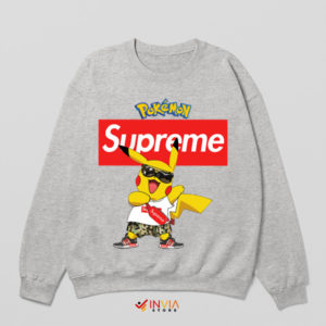 Pikachu Swag Fashionable and Cute Sport Grey Sweatshirt
