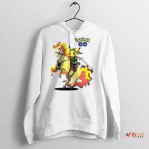 Pikachu with Link's Horse Zelda White Hoodie