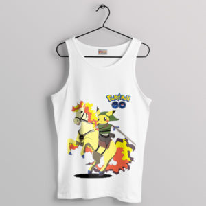 Pikachu's Journey Zelda Horse White Tank Top