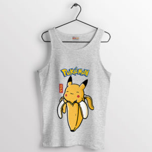 Pikachu's Sweet Side Banana Style Sport Grey Tank Top