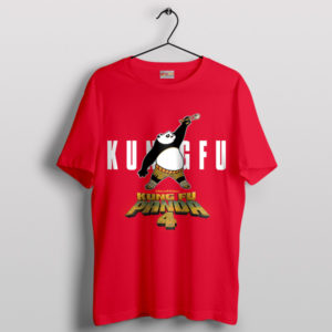 Po's Kung Fu Jump Air Panda 4 Red T-Shirt