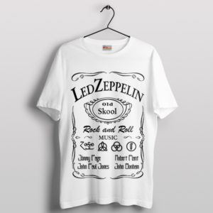 Pour Some Zeppelin Old Skool Whiskey White T-Shirt