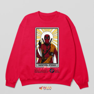 Power of Deadpool Marvel Jesus Red Sweatshirt
