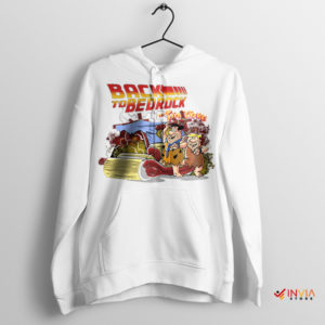 Prehistoric Time Machine The Flintstones White Hoodie