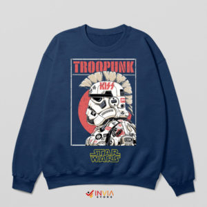 Punk Stormtrooper Kiss Rebel Navy Sweatshirt