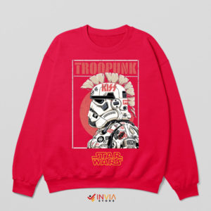 Punk Stormtrooper Kiss Rebel Red Sweatshirt