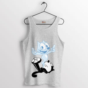 Purr-fect Punchlines Felix the Cat's Sport Grey Tank Top