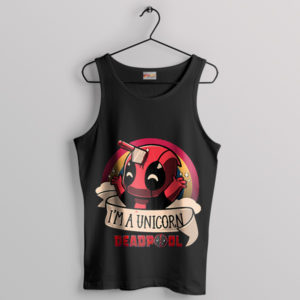 Rainbow Rebellion Deadpool I'm a Unicorn Black Tank Top