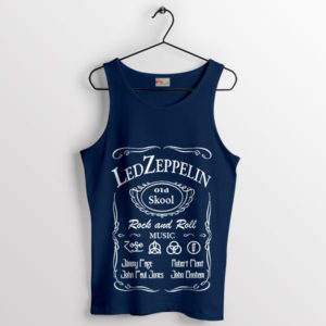 Raise a Glass to Zeppelin Old Skool Navy Tank Top