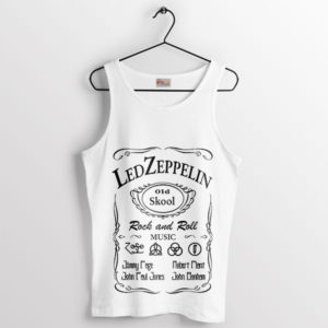 Raise a Glass to Zeppelin Old Skool White Tank Top