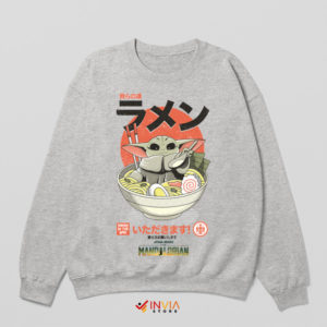 Ramen Journey with Baby Yoda Sport Grey Sweatshirt