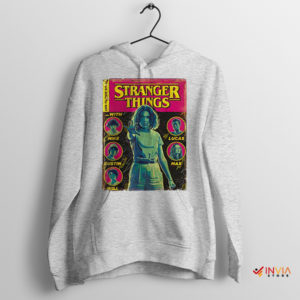 Rediscover the '80s Stranger Things Comic Sport Grey Hoodie