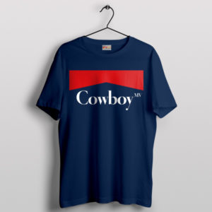 Retro Cowboy Vibes Smoke Inspired Navy T-Shirt