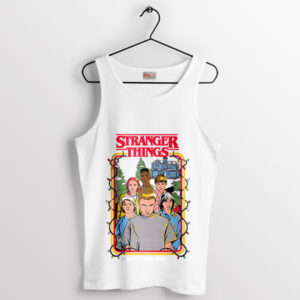 Retro Mystery Stranger Things Holiday White Tank Top