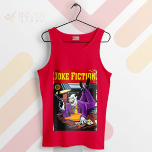 Retro Pulp Fiction Style Joker Comic Red Tank Top