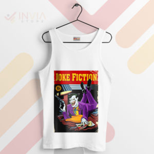 Retro Pulp Fiction Style Joker Comic White Tank Top