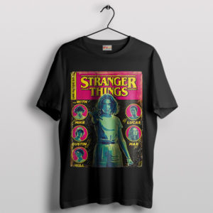 Retro Revolution Stranger Things Comic Black T-Shirt