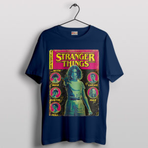 Retro Revolution Stranger Things Comic Navy T-Shirt
