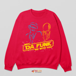 Retro Robot Rhythms Daft Punk Red Sweatshirt