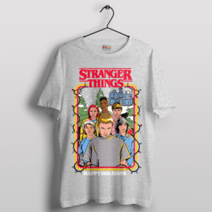 Retro Supernatural Stranger Things Holiday Sport Grey T-Shirt
