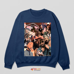 Roadmap of Sound Faiyaz Tour Navy Sweatshirt