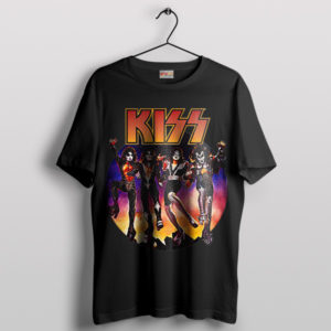 Rock History Vintage KISS Members Black T-Shirt