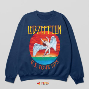 Rock Legends Zeppelin US Tour '75 Navy Sweatshirt