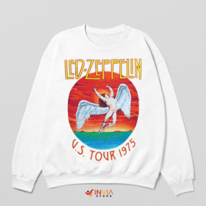 Rock Legends Zeppelin US Tour '75 White Sweatshirt