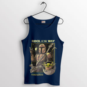 Rock On with Mando This Is the Way Navy Tank Top