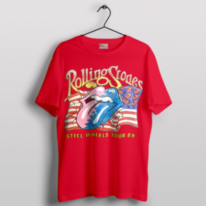 Rock On with Steel Wheels '89 Tour Red T-Shirt