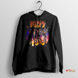 Rock Pioneers Vintage KISS Members Black Hoodie