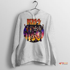 Rock Pioneers Vintage KISS Members Sport Grey Hoodie