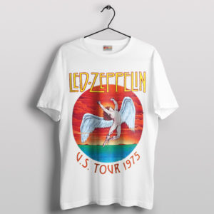 Rock Through Time Zeppelin US Tour '75 White T-Shirt