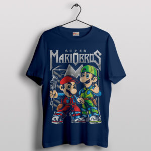 Rock 'n' Roll Mushroom Kingdom Bros Navy T-Shirt