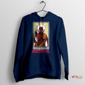 Rock the Deadpool Marvel Jesus Tarot Navy Hoodie