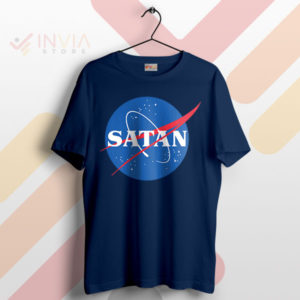 Satanic Space Mission NASA Logo Navy T-Shirt