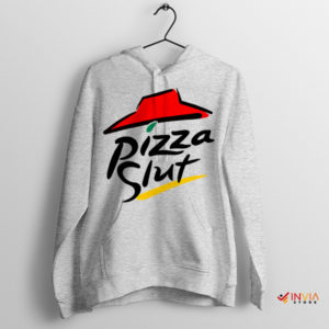 Saucy Sensation Pizza SLut Meme Sport Grey Hoodie