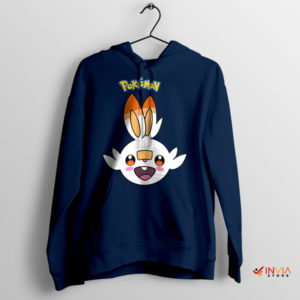 Scorching Bunny Blaze Scorbunny Navy Hoodie