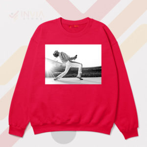 Sensational Live Aid '85 Freddie On Stage Red Sweatshirt
