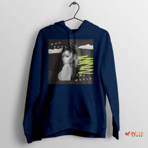 Set the Trend Ariana Who Run the World Navy Hoodie