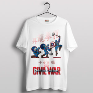 Shoryuken Captain America's Punch White T-Shirt