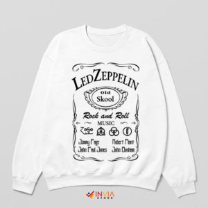 Sippin' on Zeppelin Old Skool White Sweatshirt