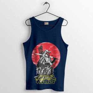 Sith Style Darth Vader Samurai Navy Tank Top