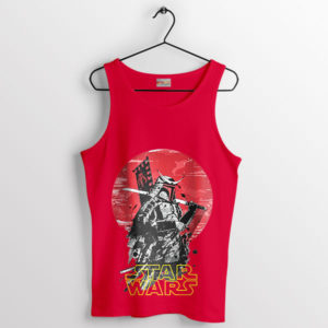 Sith Style Darth Vader Samurai Red Tank Top