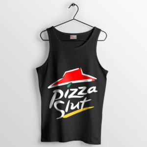 Slice And Style Pizza Slut Logo Black Tank Top