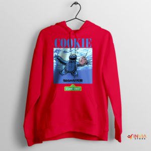 Smells Like Cookie Monster Nirvana Red Hoodie