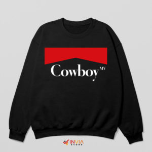 Smokey Trails Cowboy Wilderness Black Sweatshirt