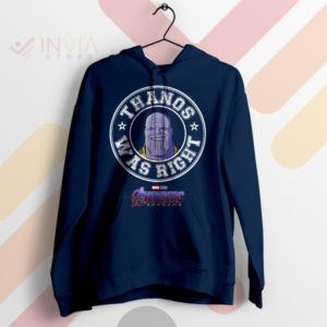Snap Judgment Thanos Was Right Navy Hoodie