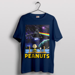 Snoopy on the Dark Side Pink Floyd Navy T-Shirt