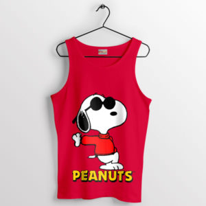 Snoopy's Effortless Cool Pose Red Tank Top
